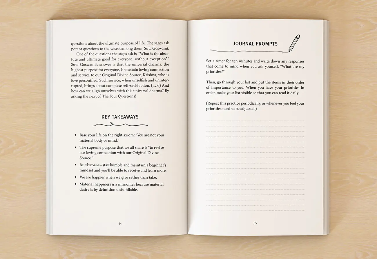 The Four Questions book interior